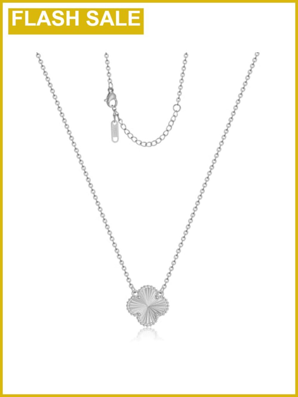 Four Leaf Clover Pendant Necklace 18K Gold Plated Lucky Minimalist Jewelry